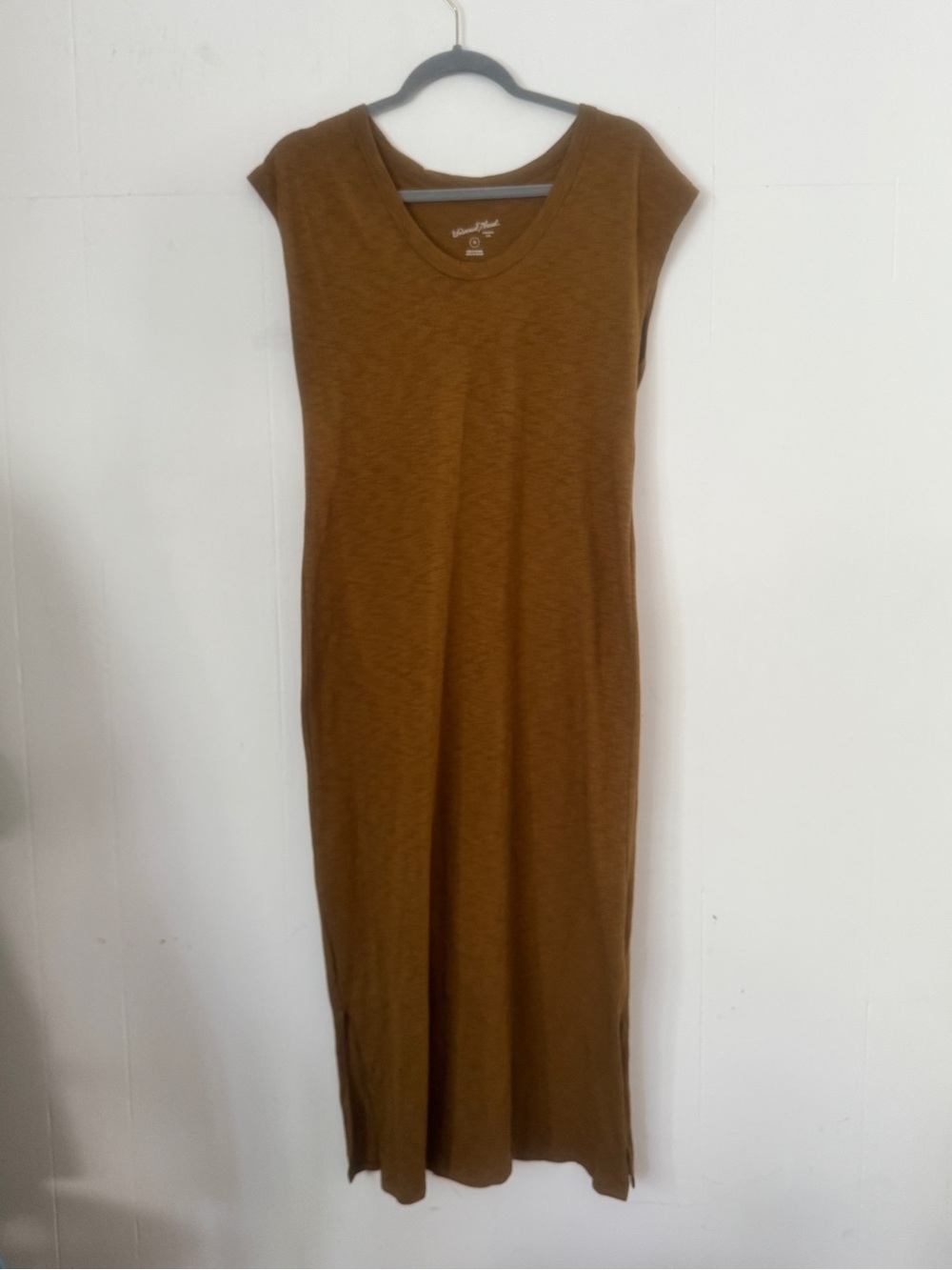 NWOT Universal Thread Mustard Midi T-Shirt Dress - Picture 3 of 5
